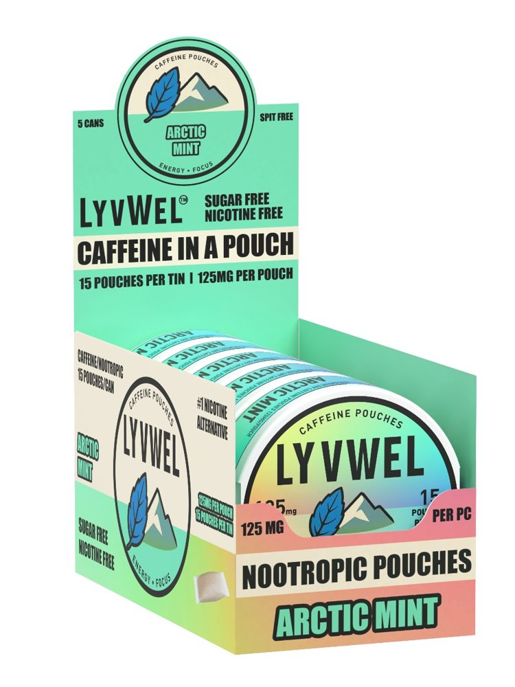 125mg Caffeine Pouches – Arctic Mint