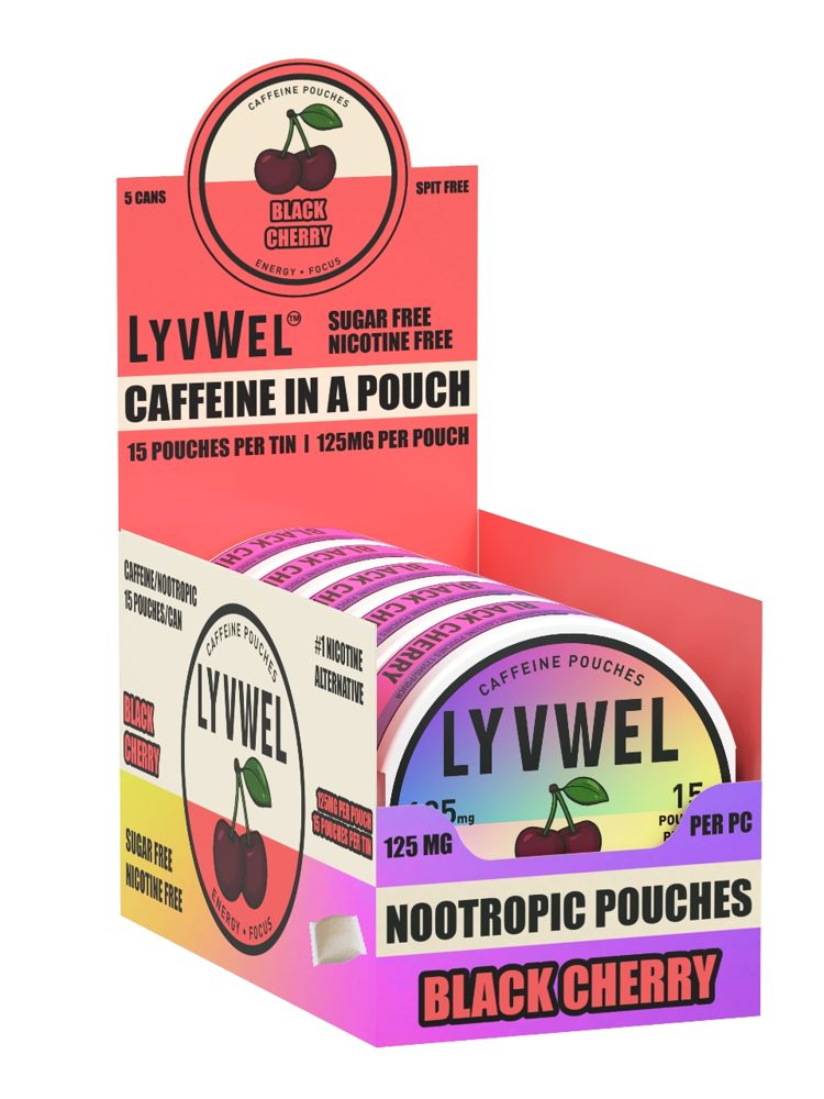 125mg Caffeine Pouches – Black Cherry
