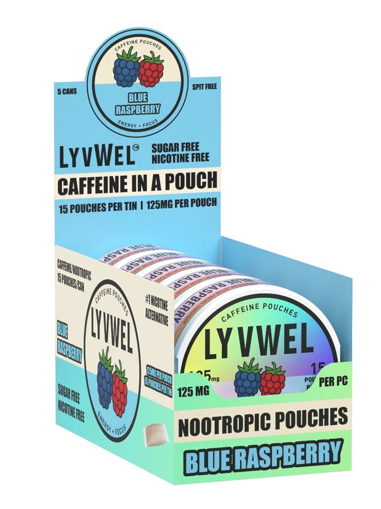 125mg Caffeine Pouches – Blue Raspberry