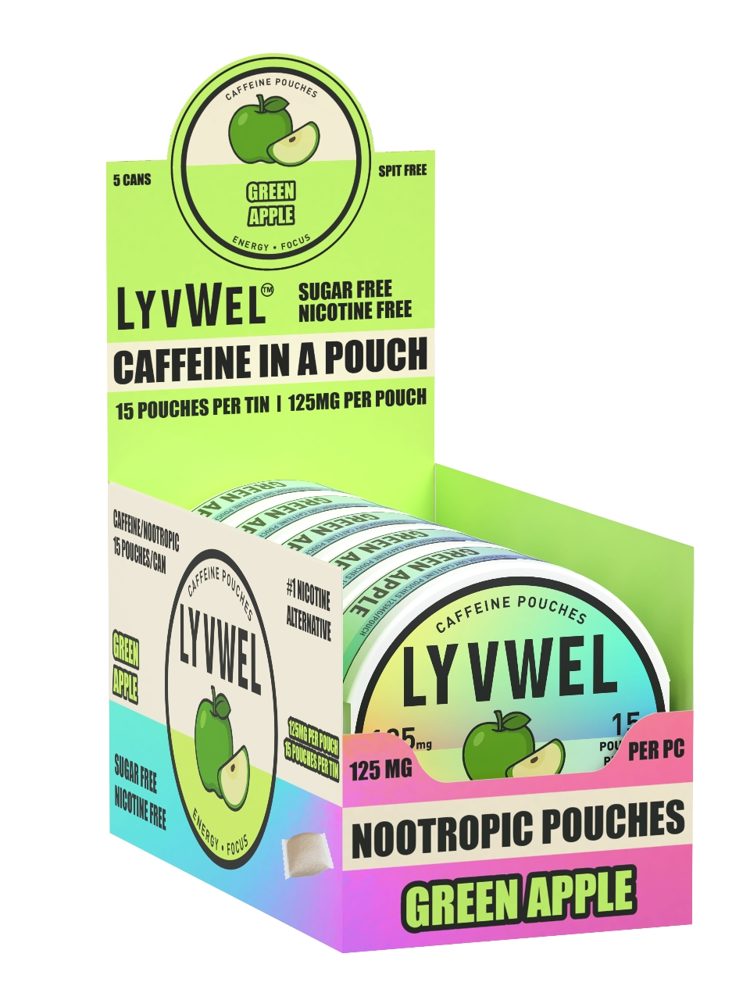 125mg Caffeine Pouches – Green Apple