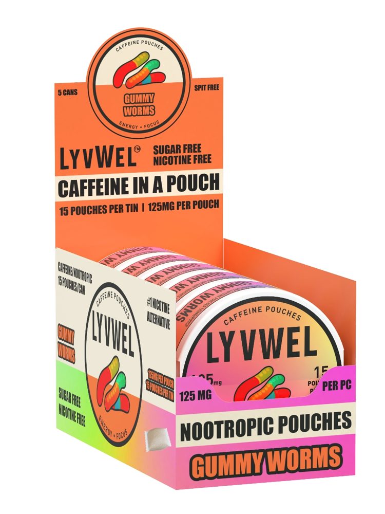 125mg Caffeine Pouches – Gummy Worms