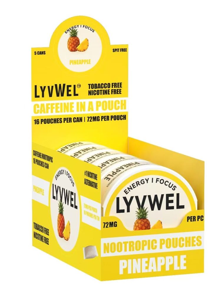 72mg Caffeine Pouches – Pineapple