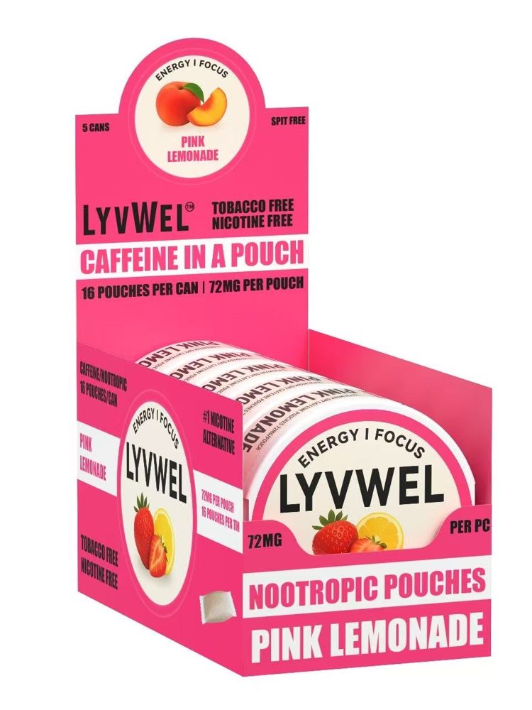 72mg Caffeine Pouches – Pink Lemonade