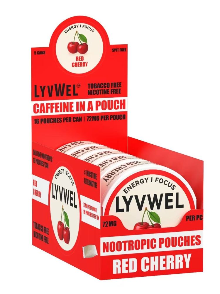 72mg Caffeine Pouches – Red Cherry