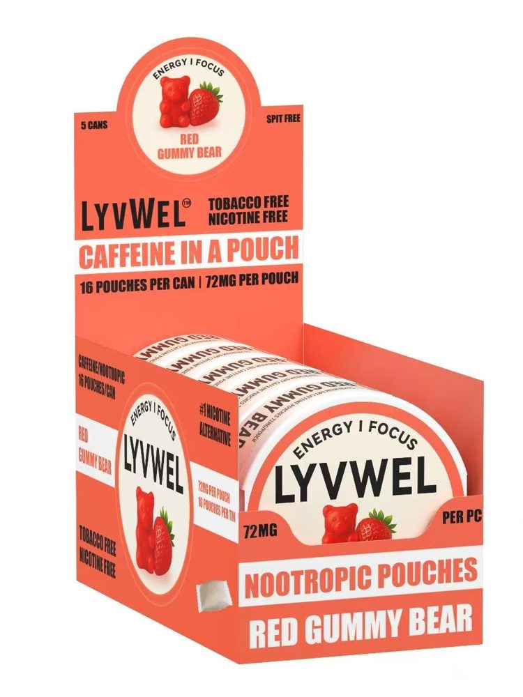 72mg Caffeine Pouches – Red Gummy Bear