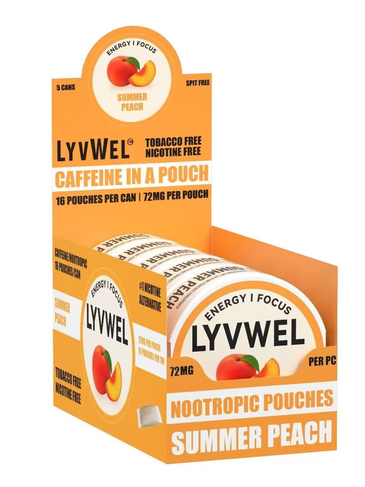 72mg Caffeine Pouches – Summer Peach